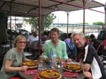 Eva, R and Bj�rn at Mejan