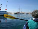 Out from the harbor