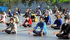 12.04.2020: Yoga in New Delhi during the Corona virus