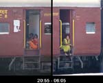 Orissa Train steps w woman