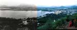 Pichola-sj�n: Palatset och Udaipur till h�ger