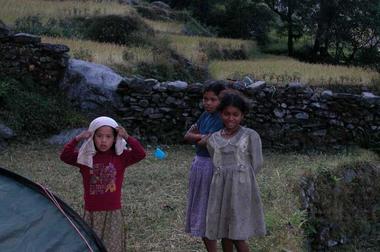 Children at tent
