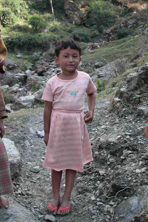 Children along trail