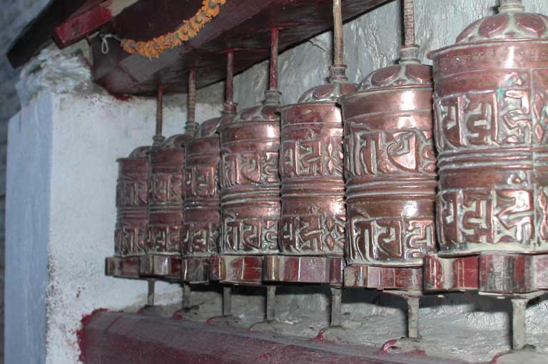 Tibetan prayer wheels