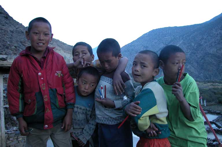 Children on trail