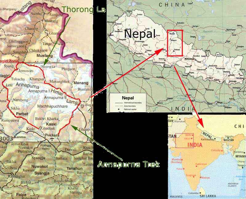 Karta �ver Annapurna