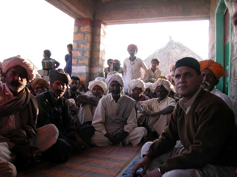 Men during the ceremony
