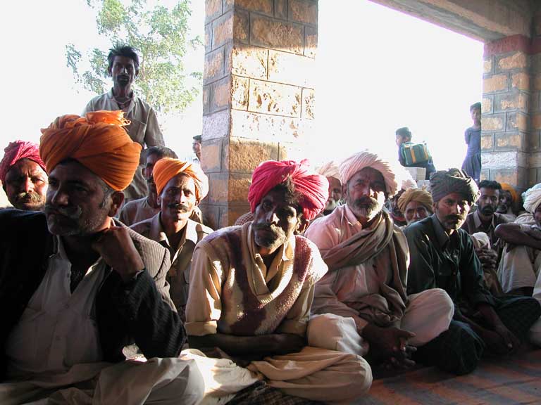 Men during the ceremony