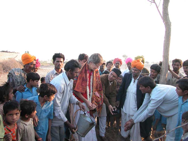 Planting tree with ashes