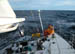 Jim and GoldDigger under sail