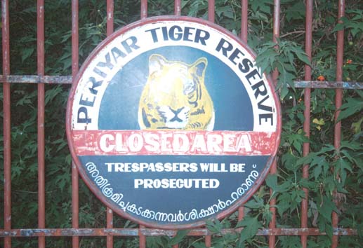 Thekkadi Tiger reserve closed