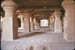 Ellora Cave w columns carved from hill