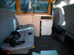 The rear seat and the fridge