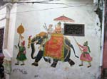Rajasthan, Udaipur: Peintures sur les murs des maisons