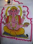Rajasthan, Udaipur: Peintures sur les murs des maisons