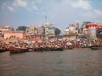 Uttar Pradesh, Varanasi (Benares): Ganges-floden i ottan