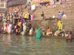 Uttar Pradesh, Varanasi (Benares): Ganges-floden i ottan