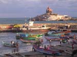 Tamil Nadu, Kanyakumari: Hamnen och Vivekananda-kobben