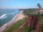 Kerala, Varkala: Stranden sedd fr�n ovan