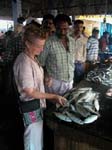 Kerala, Thalassery: Fiskemarknaden