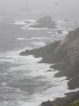 Pointe du Raz: Storm och dimma