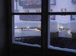 ... snowing on the balcony