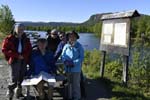 At the boat ramp to get across