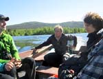 Bj�rn arrives with his dingy