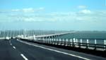 A l'arriv�e: le pont �Vasco da Gama�