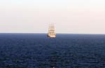 Beautiful sailing ship in the morning