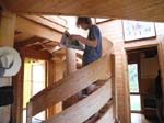 J�rgen dans ce bel escalier