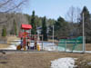 The play ground just outside the building