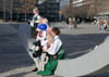 Near the dock: Traditional Norwegian family