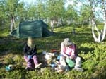 Den f�rsta campingplatsen