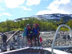 The hikers take off