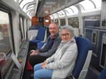 Leif et Ghislaine dans le wagon panorama
