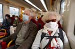 Leif et Ghislaine dans le train pour Aveiro
