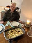 At home: Leif with his gratin