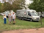 Camping Belle Rive: Elisabeth and Karl-Erik with their comfortable Campingcar