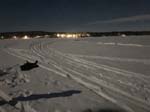Evening walk on the ice ...