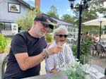Marcel and Ghislaine at <i>Bistro Bj�rkvik</i>