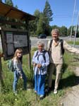 Liv, Ghislaine and Rain go hiking ...
