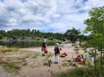 ... and swim at the small beach