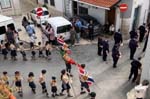 ... the parade passes below us ...
